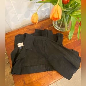 Linen blend boxy blouse